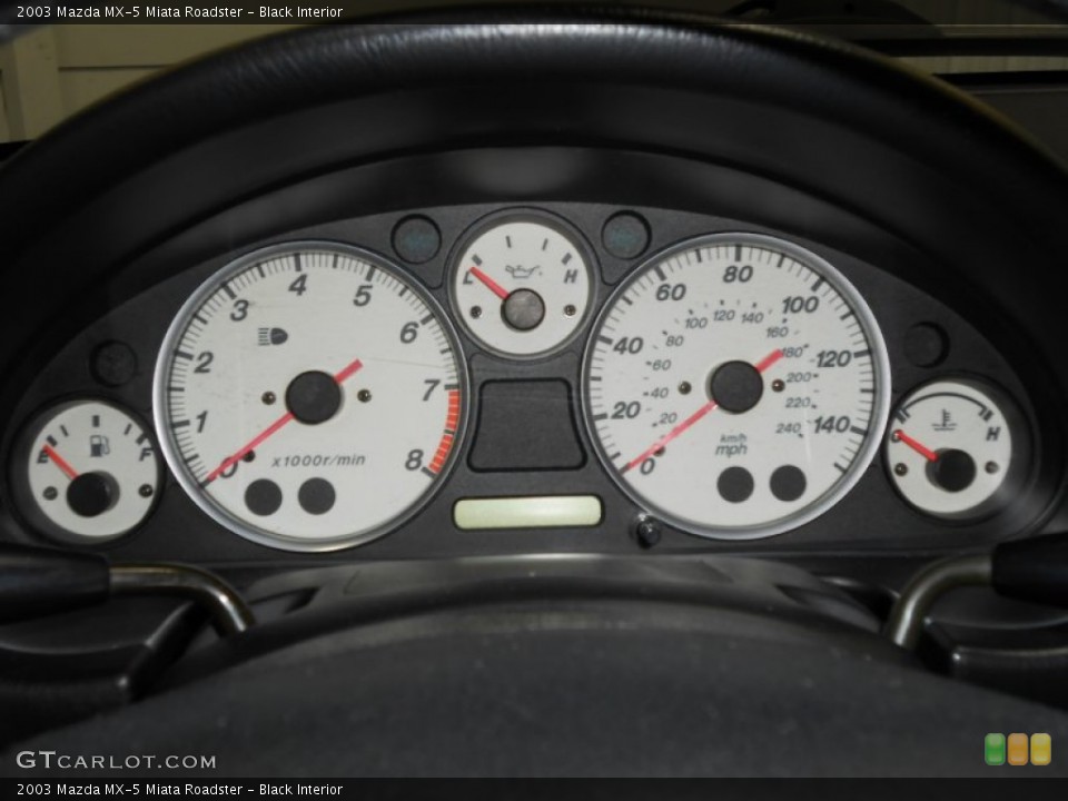 Black Interior Gauges for the 2003 Mazda MX-5 Miata Roadster #78608398