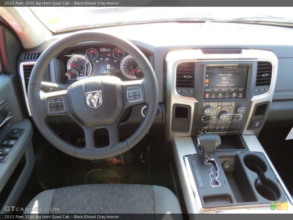 Black/Diesel Gray Interior Dashboard for the 2013 Ram 1500 Big Horn Quad Cab #78609135