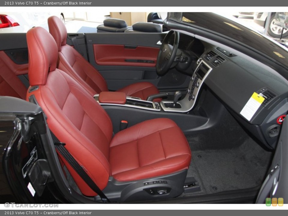 Cranberry/Off Black 2013 Volvo C70 Interiors