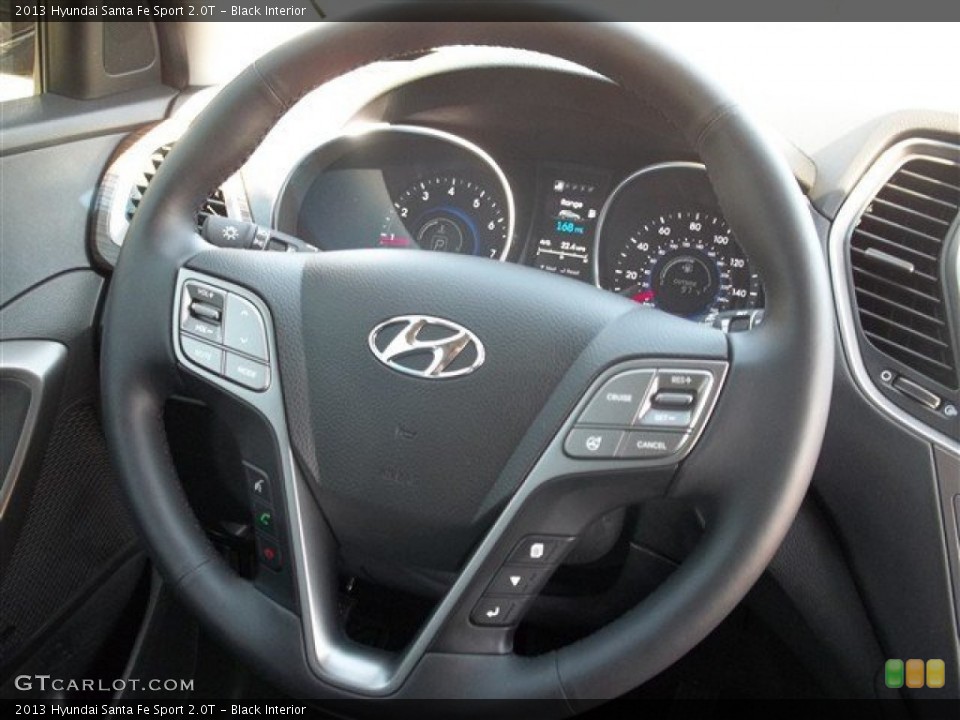 Black Interior Steering Wheel for the 2013 Hyundai Santa Fe Sport 2.0T #78613158