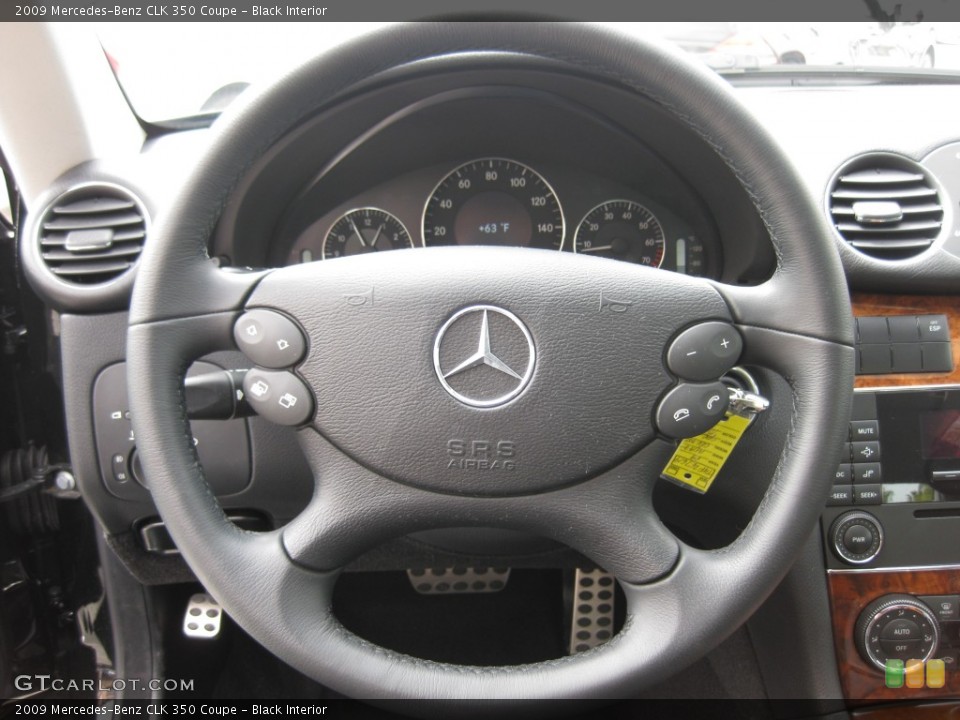 Black Interior Steering Wheel for the 2009 Mercedes-Benz CLK 350 Coupe #78613262