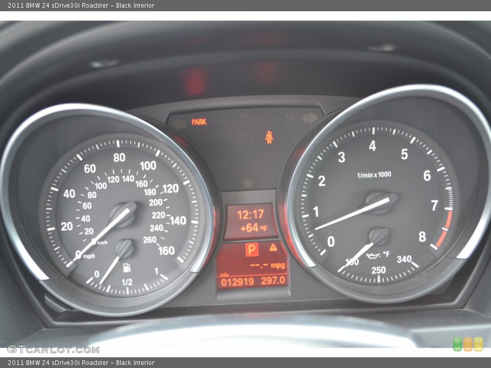 Black Interior Gauges for the 2011 BMW Z4 sDrive30i Roadster #78613593