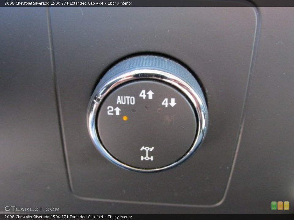 Ebony Interior Controls for the 2008 Chevrolet Silverado 1500 Z71 Extended Cab 4x4 #78614391