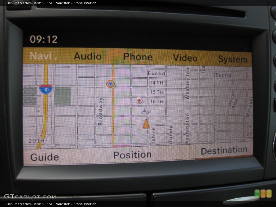 Stone Interior Navigation for the 2009 Mercedes-Benz SL 550 Roadster #78614526