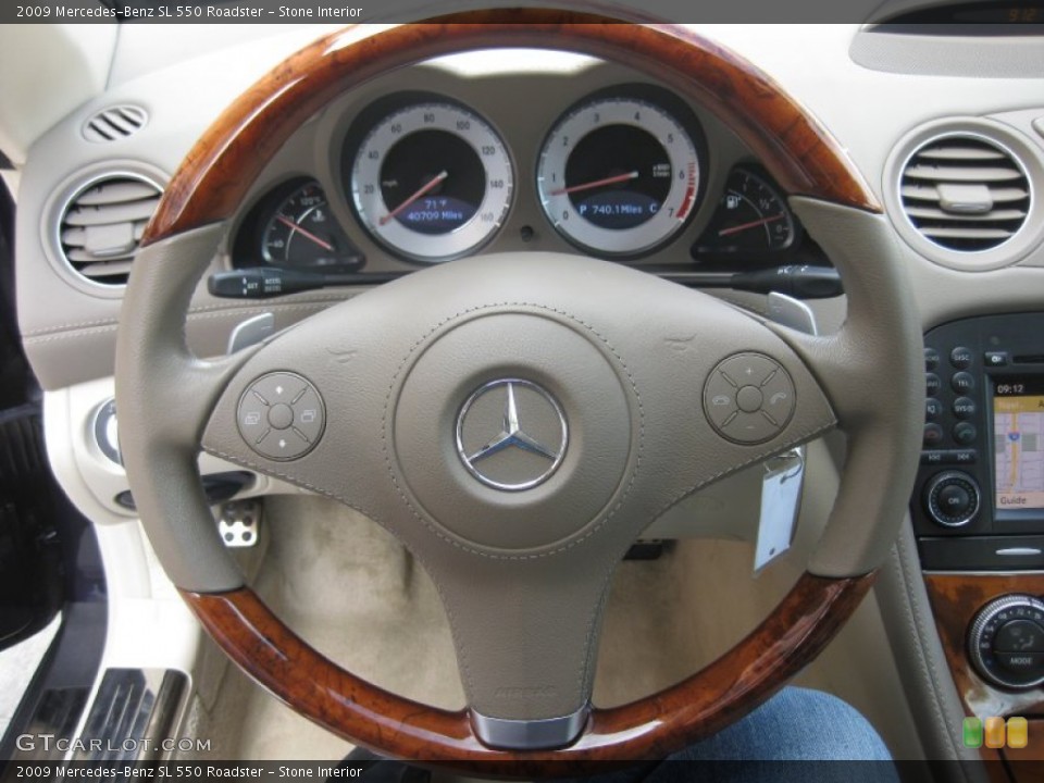 Stone Interior Steering Wheel for the 2009 Mercedes-Benz SL 550 Roadster #78614598
