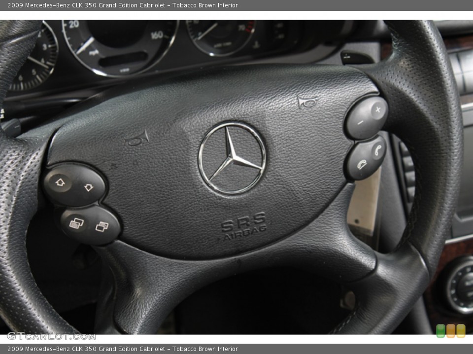 Tobacco Brown Interior Steering Wheel for the 2009 Mercedes-Benz CLK 350 Grand Edition Cabriolet #78615112