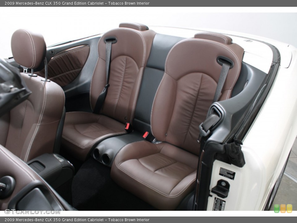 Tobacco Brown Interior Rear Seat for the 2009 Mercedes-Benz CLK 350 Grand Edition Cabriolet #78615282