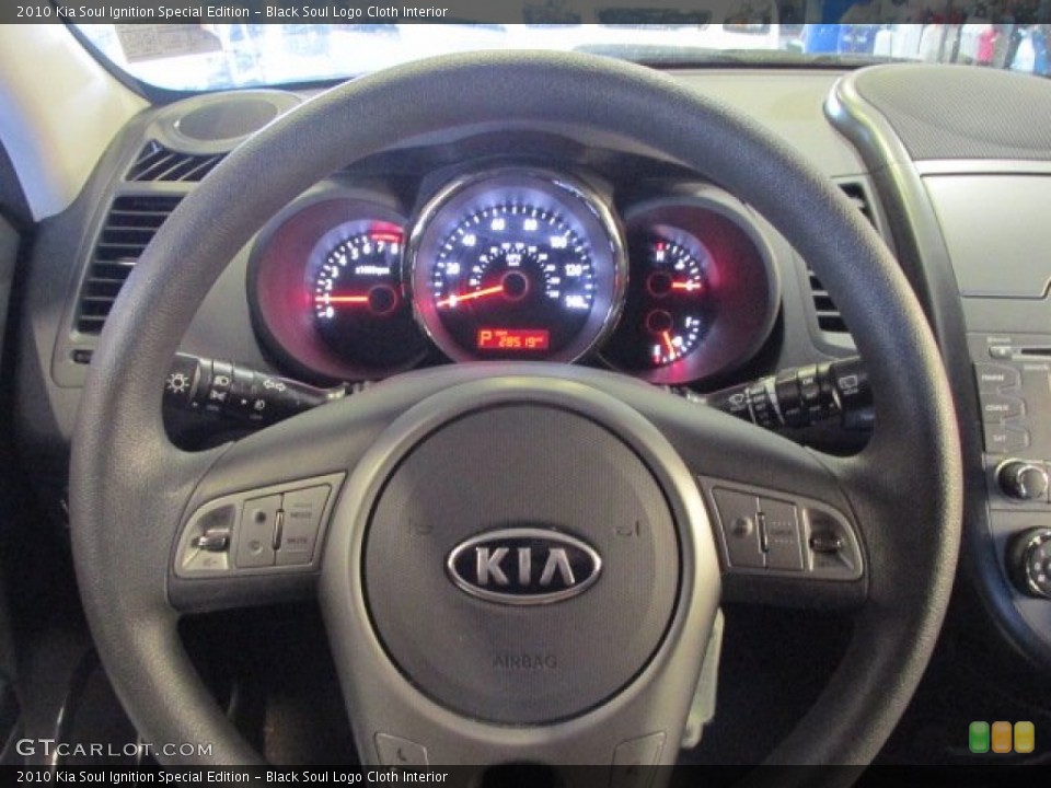 Black Soul Logo Cloth Interior Steering Wheel for the 2010 Kia Soul Ignition Special Edition #78617008
