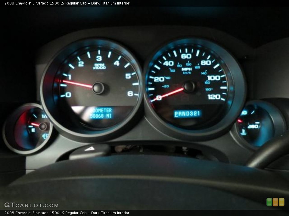 Dark Titanium Interior Gauges for the 2008 Chevrolet Silverado 1500 LS Regular Cab #78617199