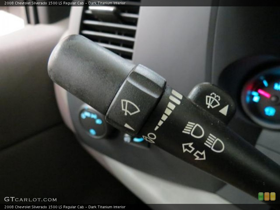 Dark Titanium Interior Controls for the 2008 Chevrolet Silverado 1500 LS Regular Cab #78617243