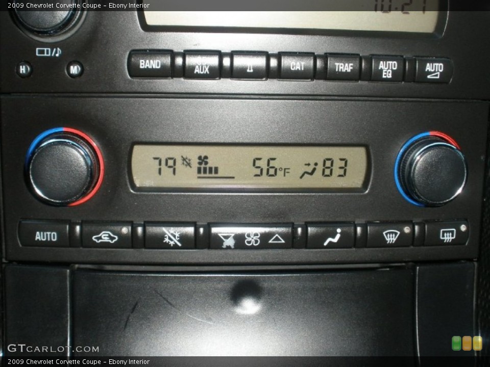 Ebony Interior Controls for the 2009 Chevrolet Corvette Coupe #78618126
