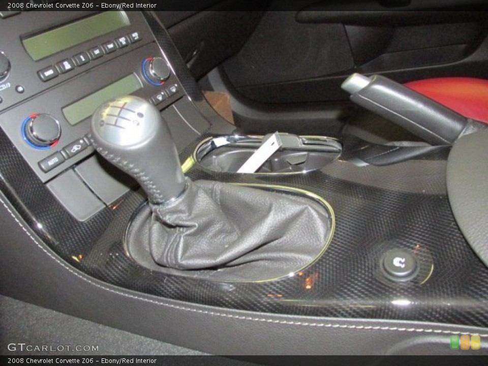 Ebony/Red Interior Transmission for the 2008 Chevrolet Corvette Z06 #78618971