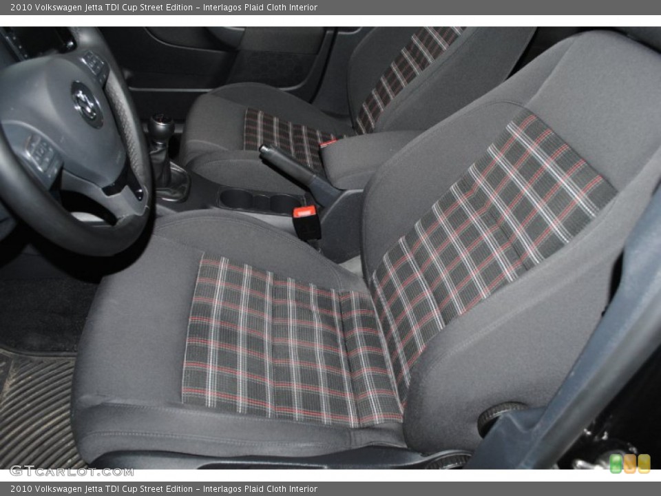 Interlagos Plaid Cloth Interior Front Seat for the 2010 Volkswagen Jetta TDI Cup Street Edition #78619680