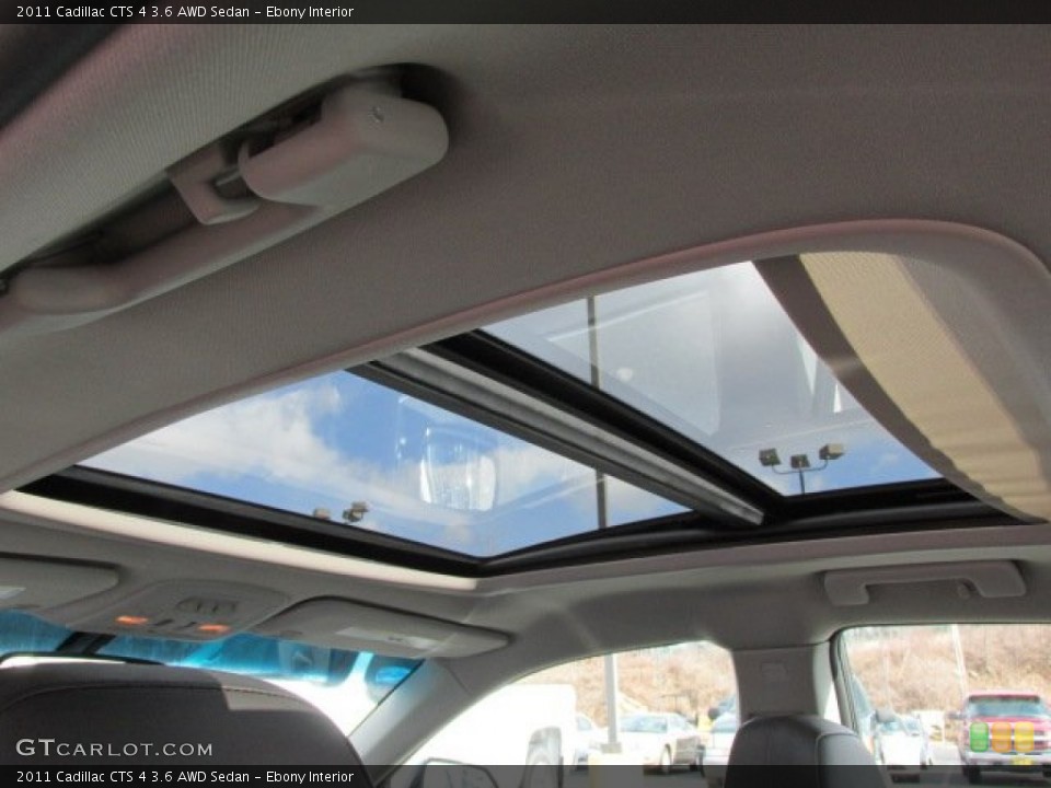 Ebony Interior Sunroof for the 2011 Cadillac CTS 4 3.6 AWD Sedan #78620131