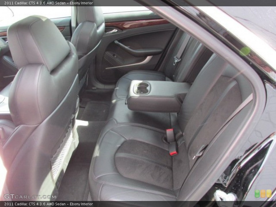 Ebony Interior Rear Seat for the 2011 Cadillac CTS 4 3.6 AWD Sedan #78620165