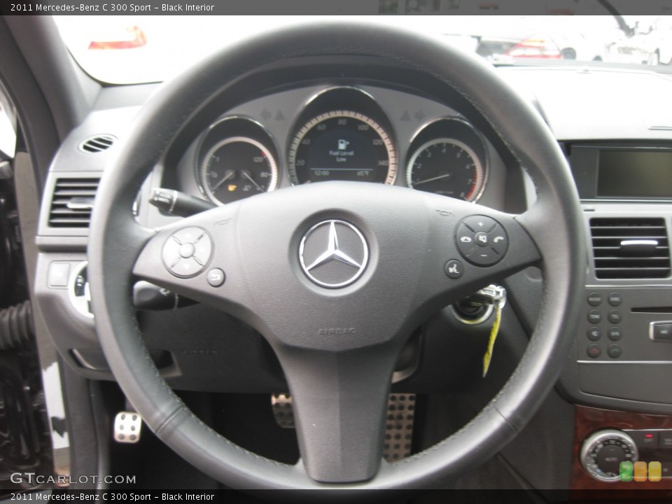 Black Interior Steering Wheel for the 2011 Mercedes-Benz C 300 Sport #78620661