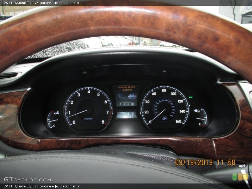Jet Black Interior Gauges for the 2011 Hyundai Equus Signature #78623499