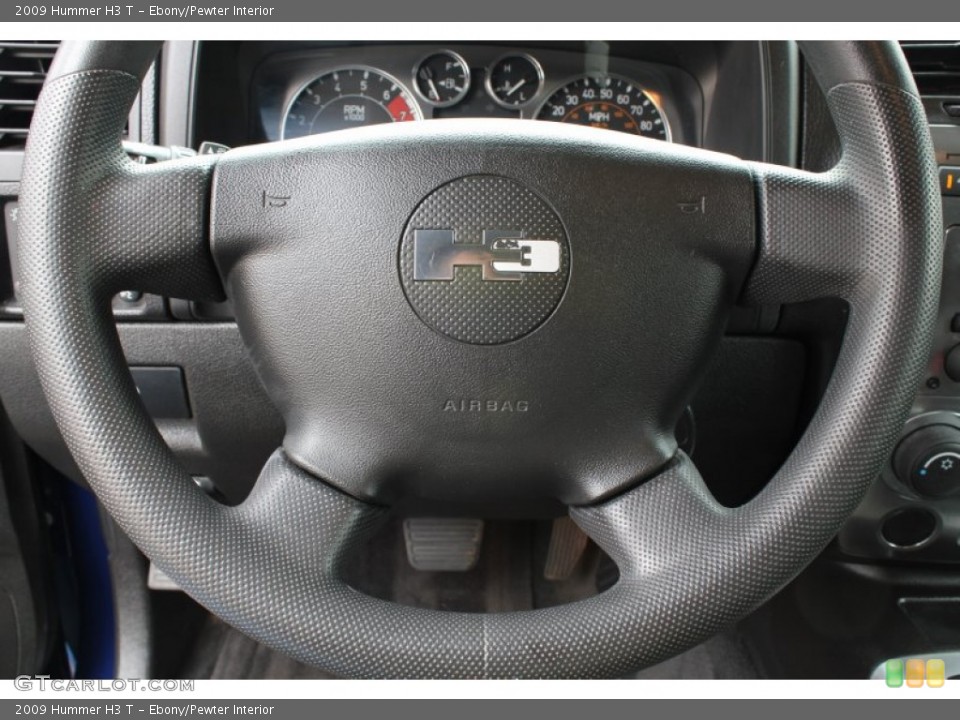 Ebony/Pewter Interior Steering Wheel for the 2009 Hummer H3 T #78624949
