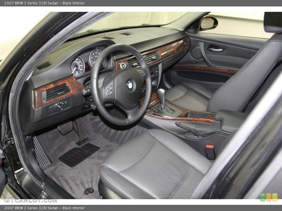 Black Interior Prime Interior for the 2007 BMW 3 Series 328i Sedan #78625289
