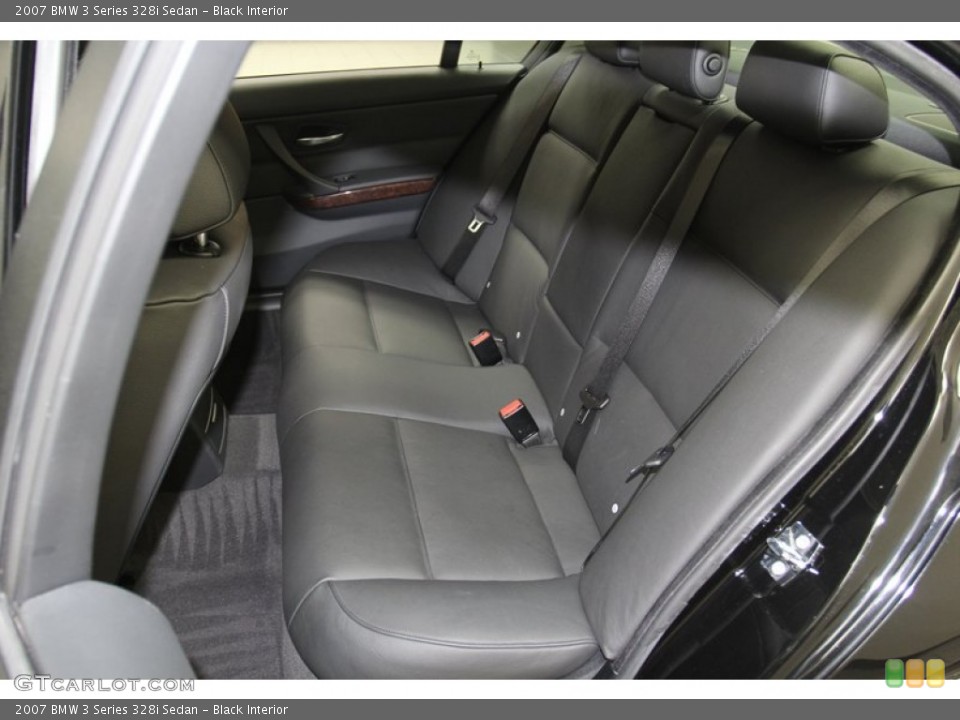 Black Interior Rear Seat for the 2007 BMW 3 Series 328i Sedan #78625306