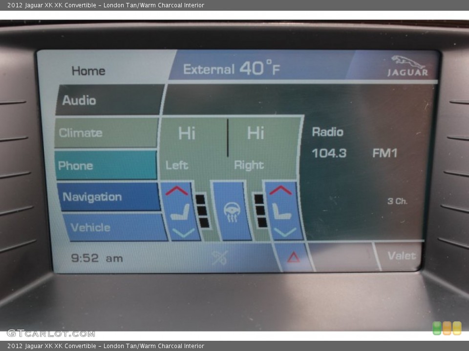 London Tan/Warm Charcoal Interior Controls for the 2012 Jaguar XK XK Convertible #78625335