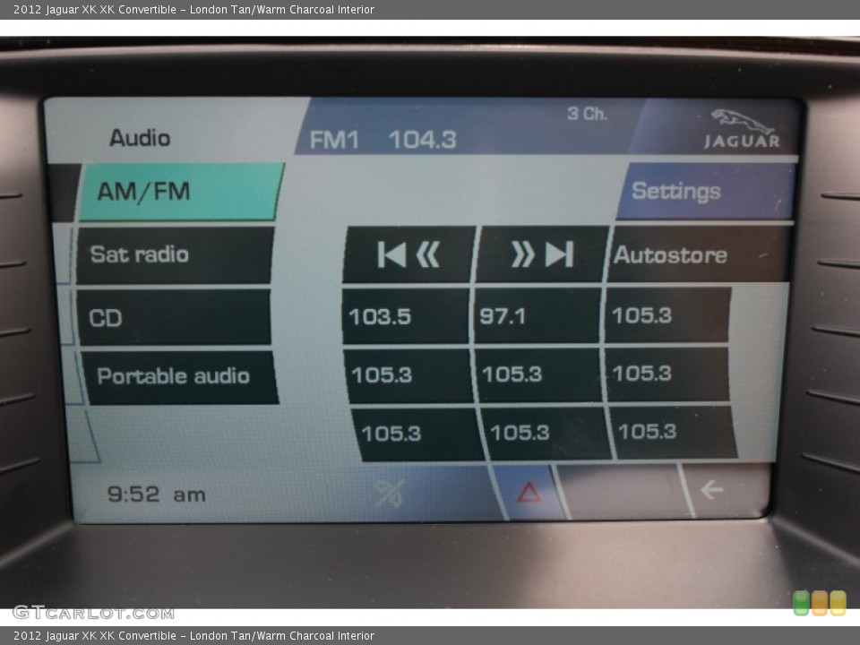 London Tan/Warm Charcoal Interior Controls for the 2012 Jaguar XK XK Convertible #78625377
