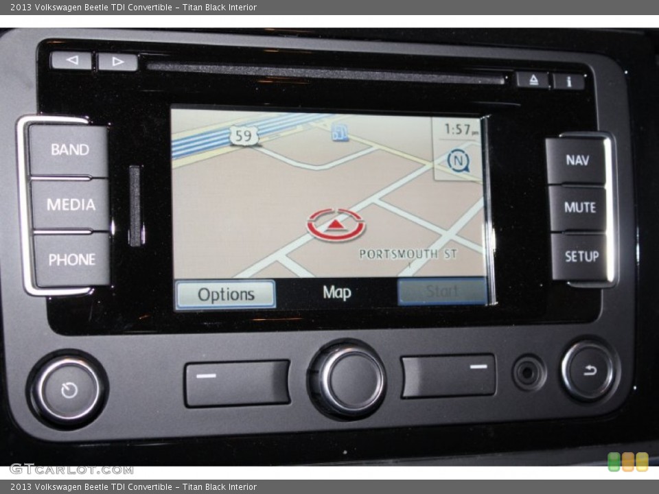 Titan Black Interior Navigation for the 2013 Volkswagen Beetle TDI Convertible #78626041