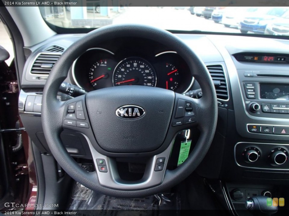 Black Interior Steering Wheel for the 2014 Kia Sorento LX AWD #78626400