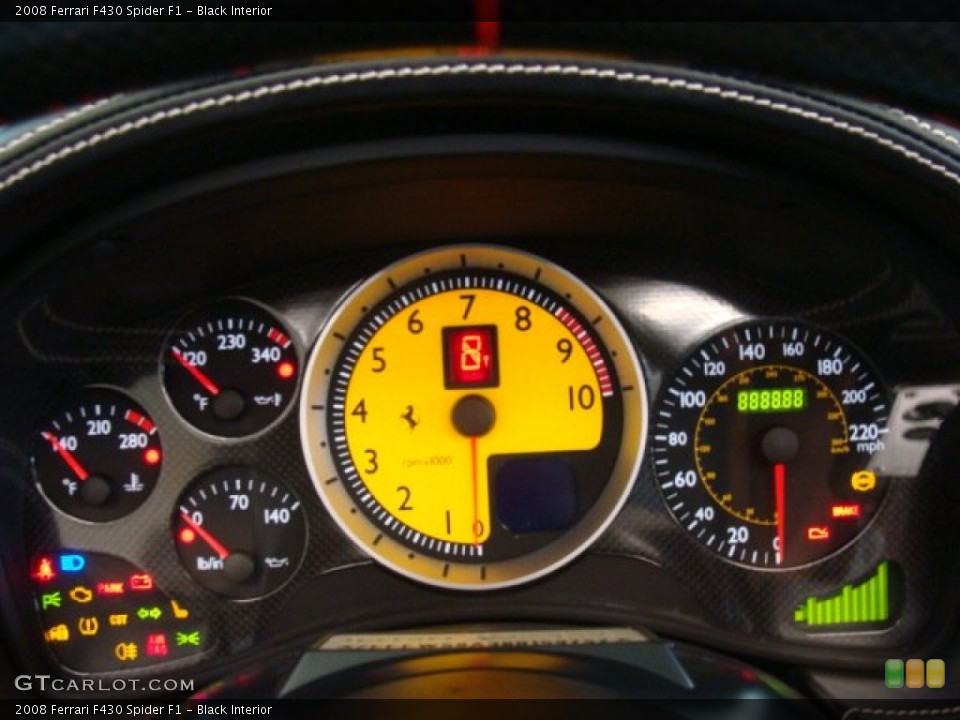 Black Interior Gauges for the 2008 Ferrari F430 Spider F1 #78626460