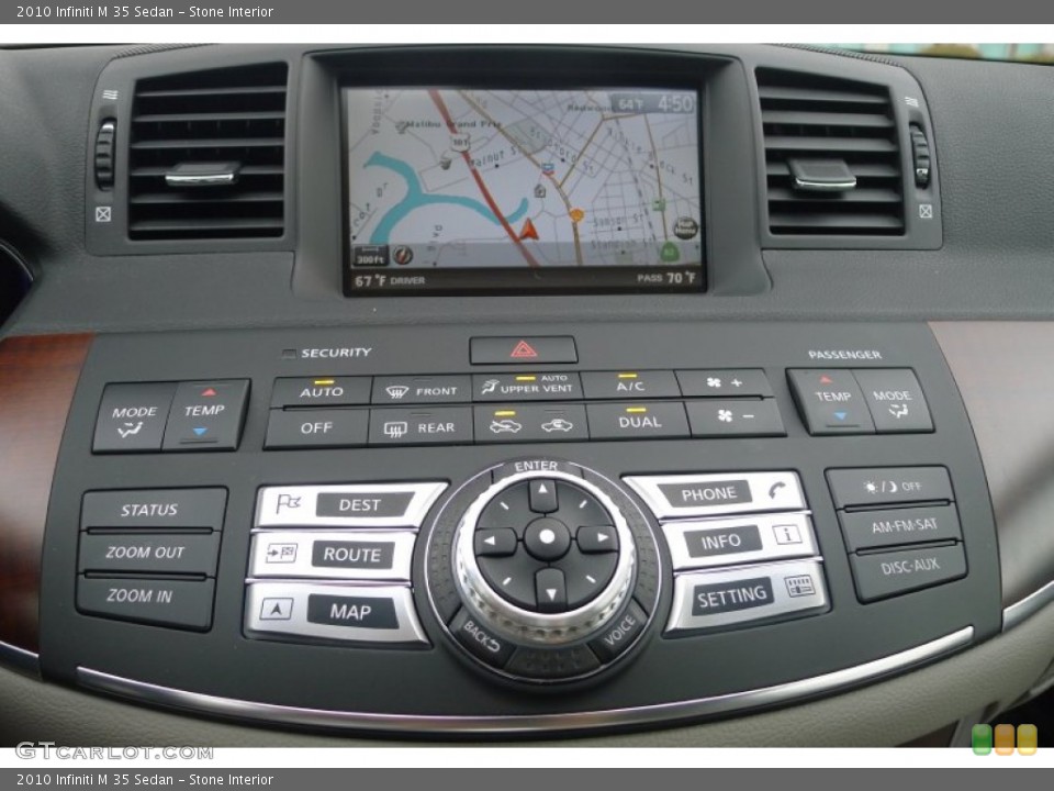 Stone Interior Controls for the 2010 Infiniti M 35 Sedan #78630276