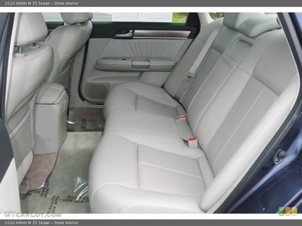 Stone Interior Rear Seat for the 2010 Infiniti M 35 Sedan #78630360