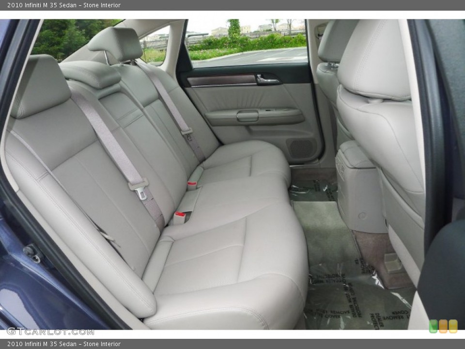 Stone Interior Rear Seat for the 2010 Infiniti M 35 Sedan #78630375