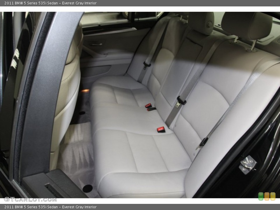 Everest Gray Interior Rear Seat for the 2011 BMW 5 Series 535i Sedan #78630646