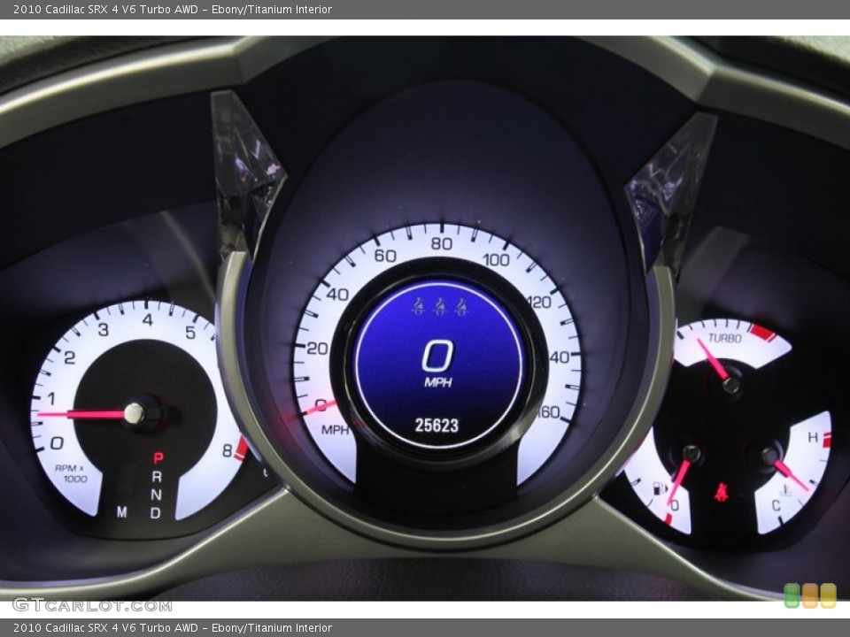 Ebony/Titanium Interior Gauges for the 2010 Cadillac SRX 4 V6 Turbo AWD #78631734