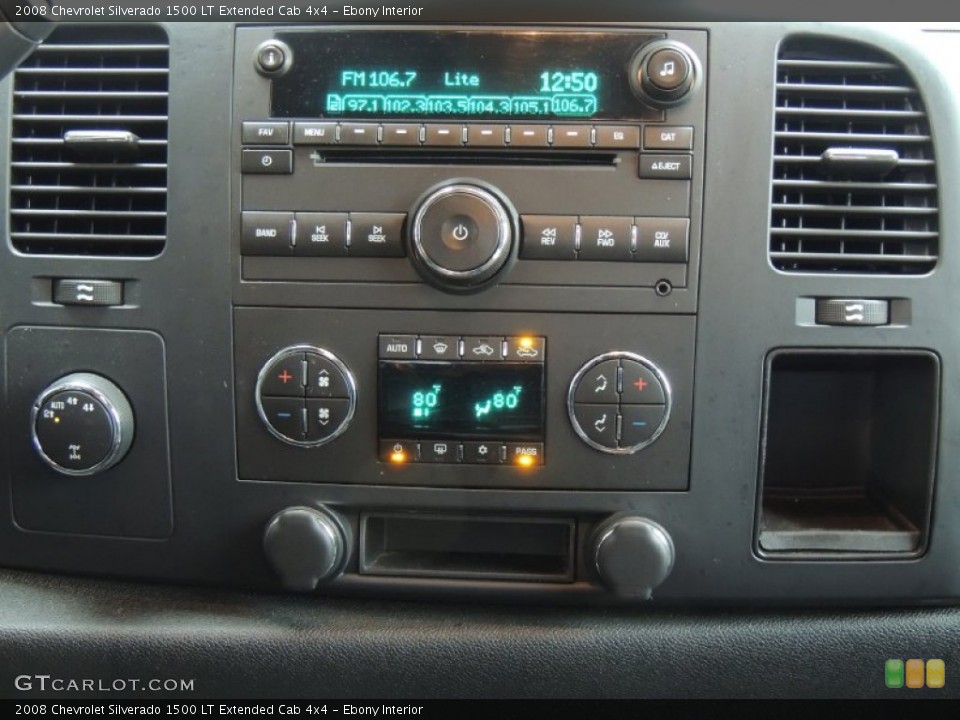 Ebony Interior Controls for the 2008 Chevrolet Silverado 1500 LT Extended Cab 4x4 #78632589