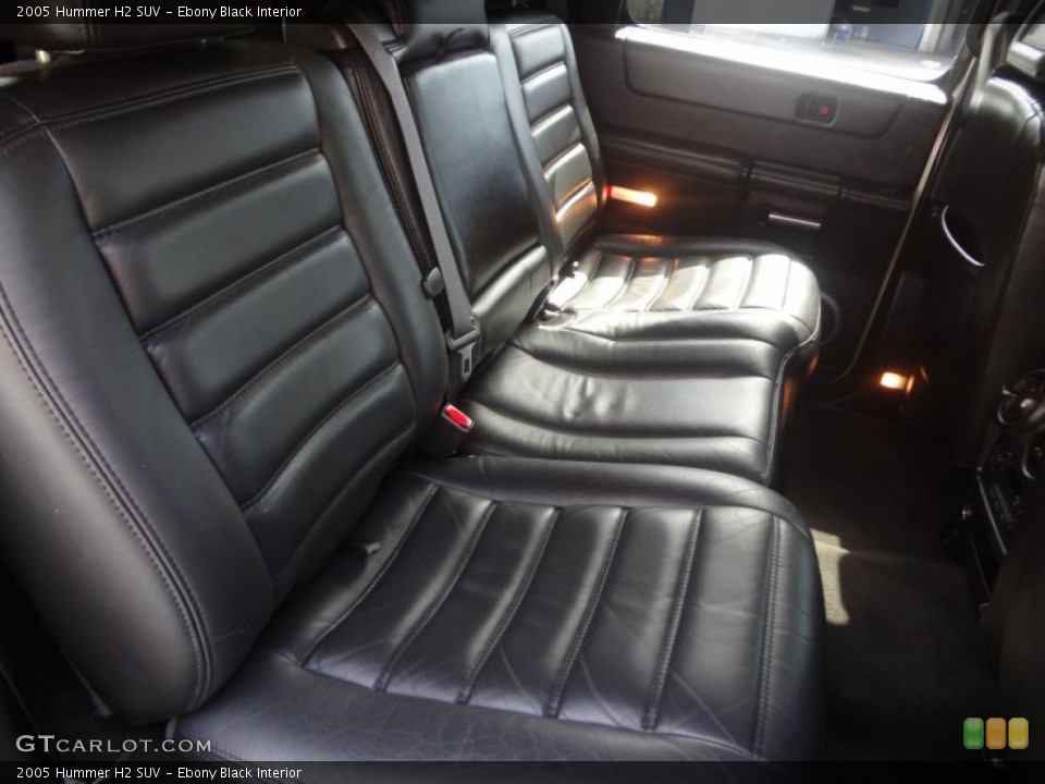 Ebony Black Interior Rear Seat for the 2005 Hummer H2 SUV #78637884