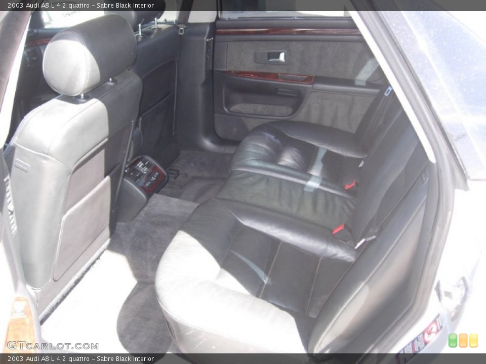 Sabre Black Interior Rear Seat for the 2003 Audi A8 L 4.2 quattro #78637986