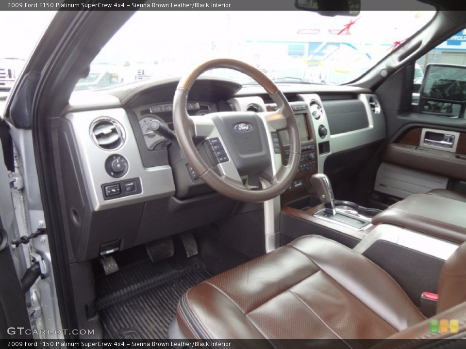 Sienna Brown Leather/Black Interior Photo for the 2009 Ford F150 Platinum SuperCrew 4x4 #78638997