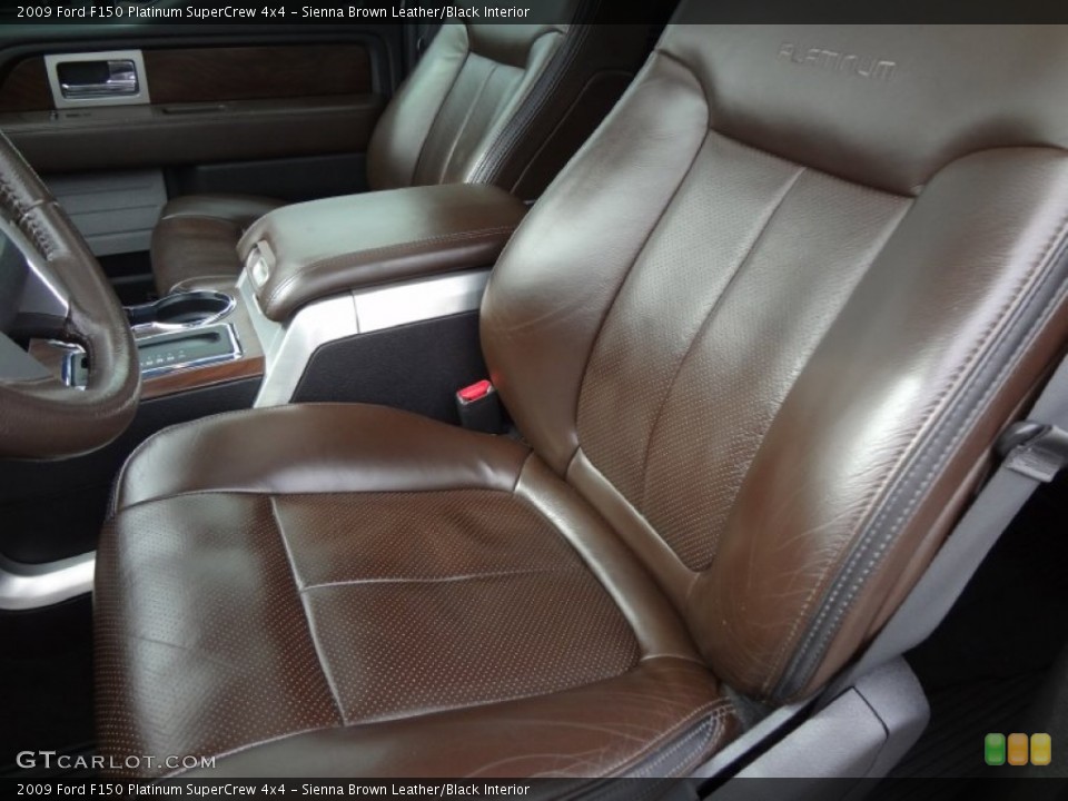 Sienna Brown Leather/Black Interior Front Seat for the 2009 Ford F150 Platinum SuperCrew 4x4 #78639000