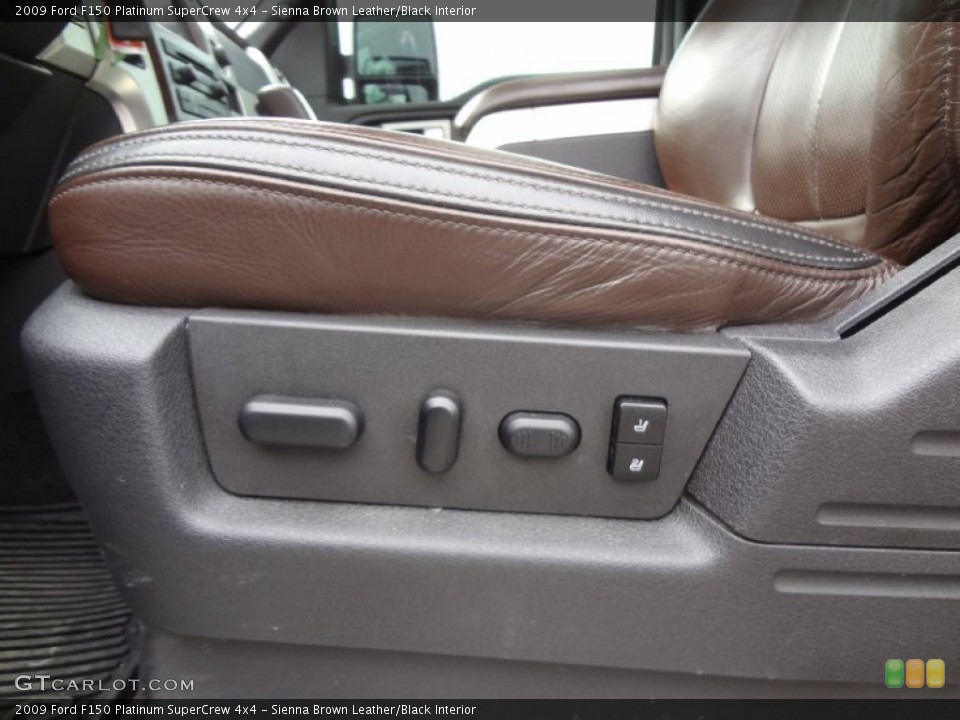 Sienna Brown Leather/Black Interior Front Seat for the 2009 Ford F150 Platinum SuperCrew 4x4 #78639006