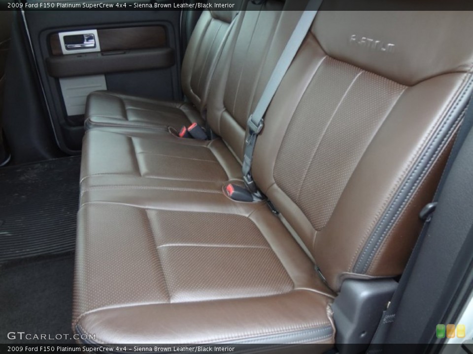 Sienna Brown Leather/Black Interior Rear Seat for the 2009 Ford F150 Platinum SuperCrew 4x4 #78639012