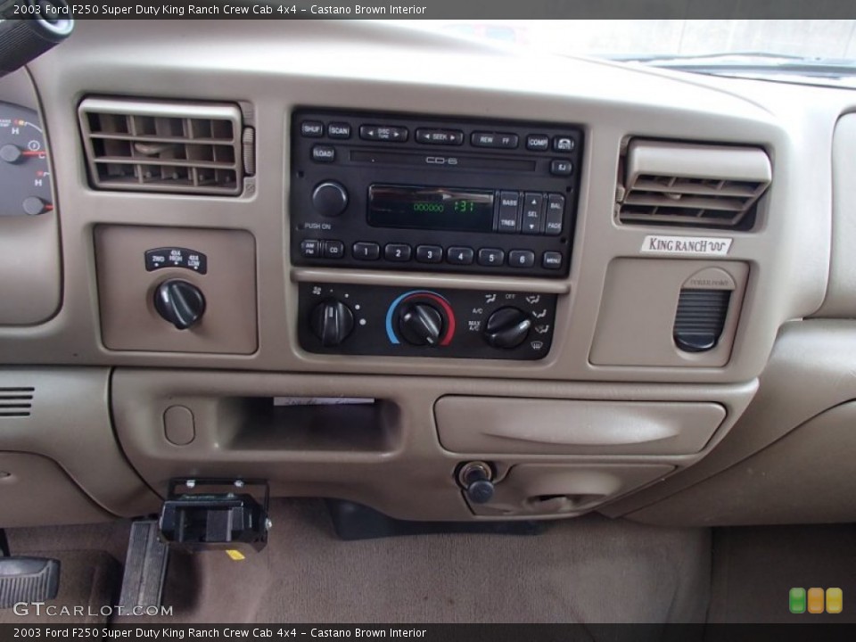 Castano Brown Interior Controls for the 2003 Ford F250 Super Duty King Ranch Crew Cab 4x4 #78641854