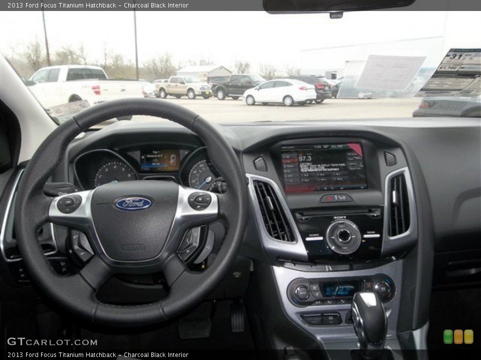 Charcoal Black Interior Dashboard for the 2013 Ford Focus Titanium Hatchback #78643892