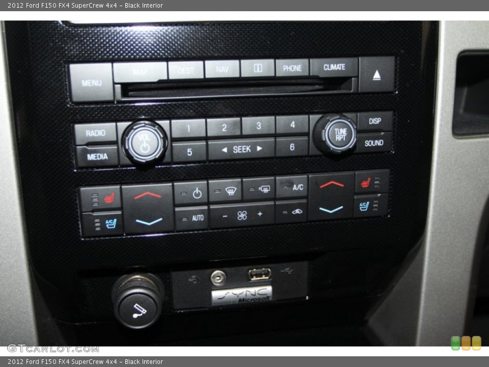 Black Interior Controls for the 2012 Ford F150 FX4 SuperCrew 4x4 #78644992