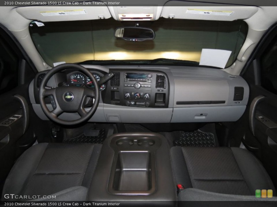 Dark Titanium Interior Dashboard for the 2010 Chevrolet Silverado 1500 LS Crew Cab #78645287