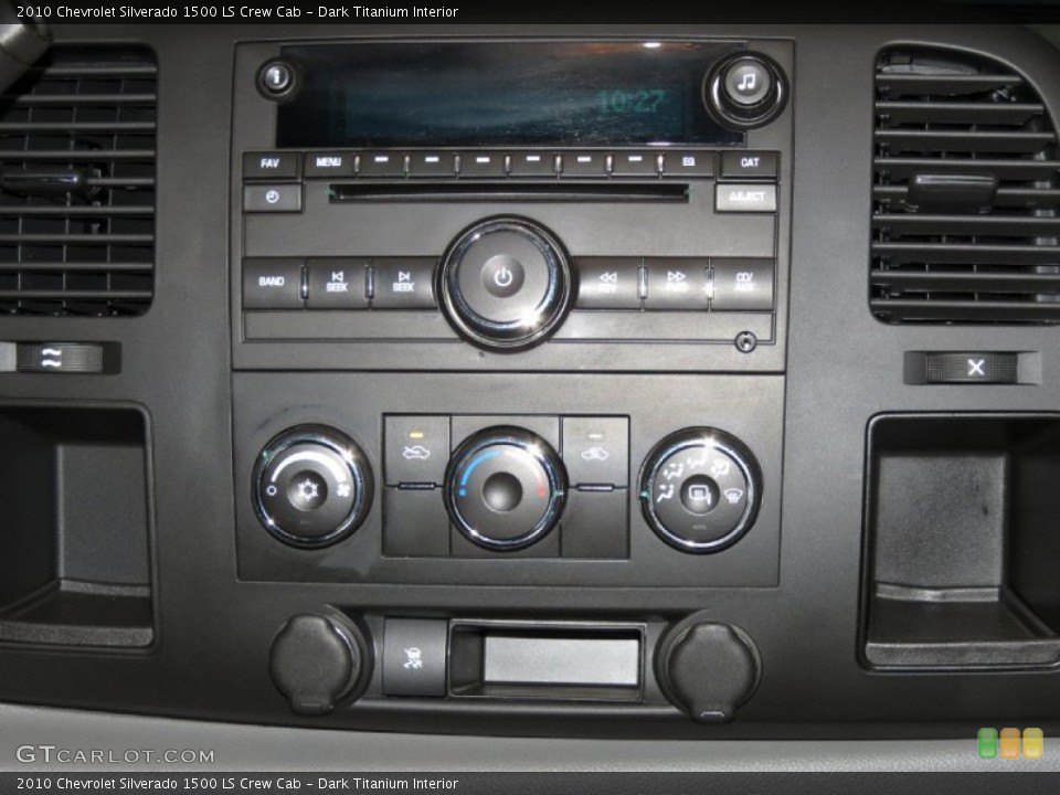 Dark Titanium Interior Controls for the 2010 Chevrolet Silverado 1500 LS Crew Cab #78645391