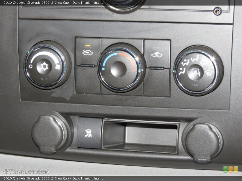 Dark Titanium Interior Controls for the 2010 Chevrolet Silverado 1500 LS Crew Cab #78645424