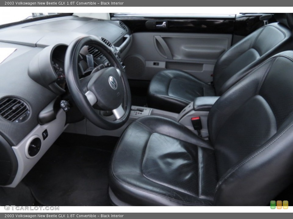 Black Interior Photo for the 2003 Volkswagen New Beetle GLX 1.8T Convertible #78645502