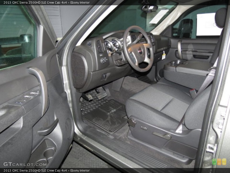 Ebony Interior Photo for the 2013 GMC Sierra 2500HD SLE Crew Cab 4x4 #78645577