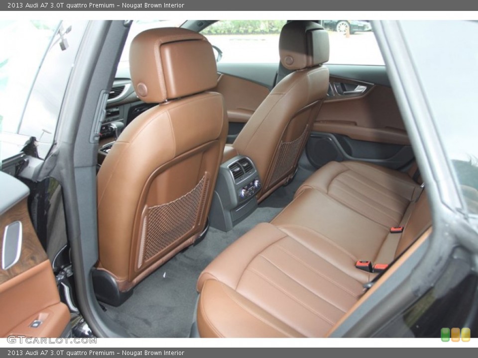 Nougat Brown Interior Rear Seat for the 2013 Audi A7 3.0T quattro Premium #78645812